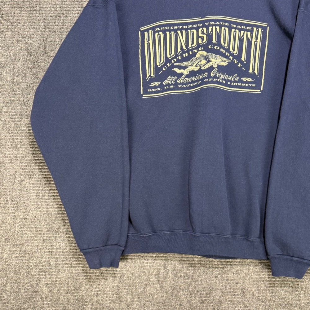 Houndstooth Clothing Co Navy Blue Graphic Sweatshirt Mens XL Made in USA Vintage - Picture 2 of 7